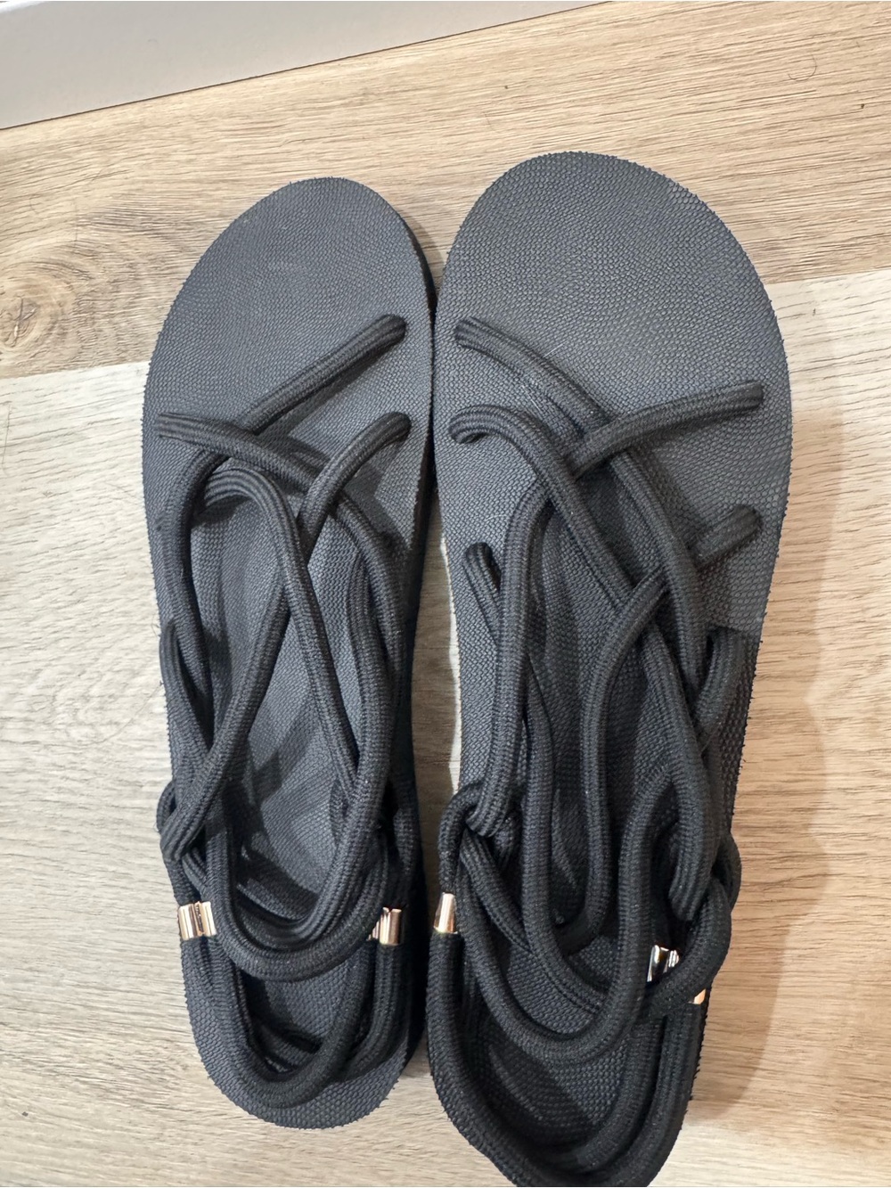 SHEIN Black Rope Wrap Sandals